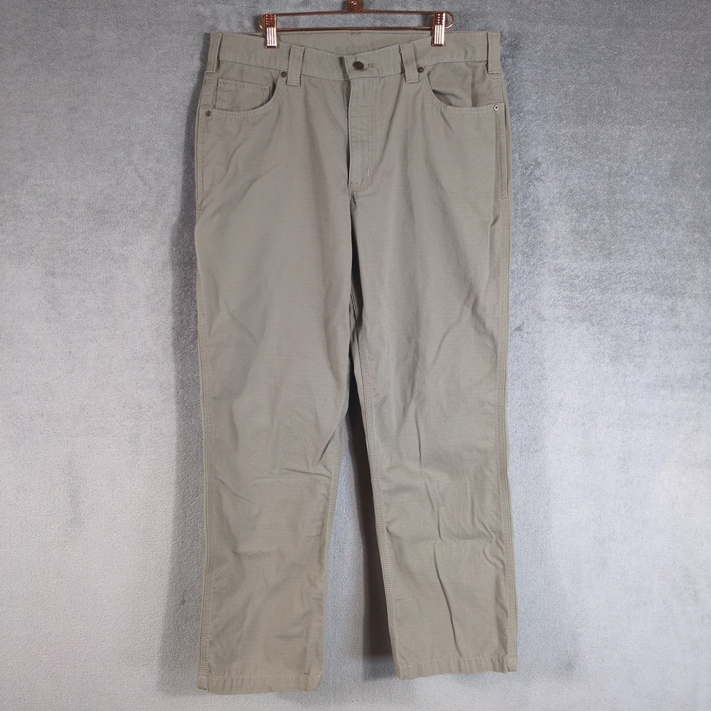 Carhartt Mens Relaxed Fit Ripstop Cargo Work Pants Tan Khaki 36x32